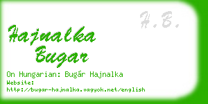 hajnalka bugar business card