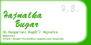 hajnalka bugar business card